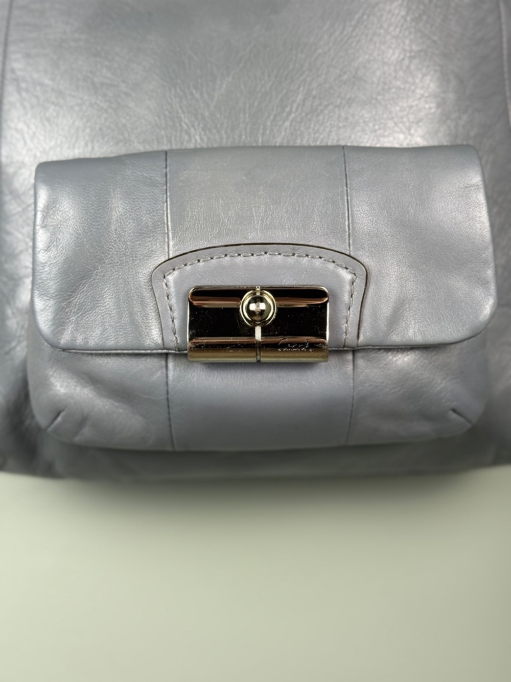 COACH Kristin Hobo Shoulder Bag | Style 14783 | Slate Gray | Silver Hardware - Picture 4 of 13